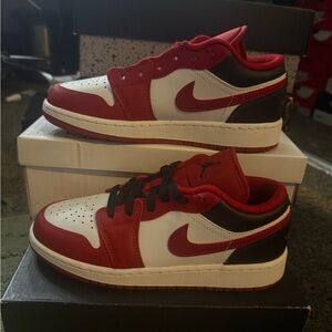 Nike Red, White, and Black Low-Top Sneakers